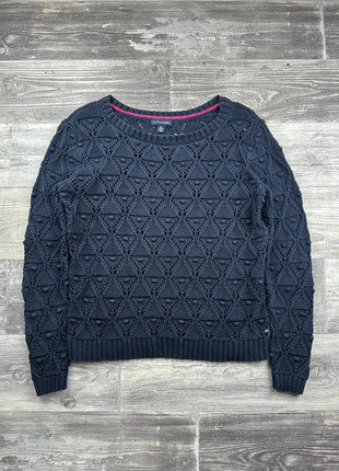 Pull d'hiver motif losange Tommy Hilfiger Bleu Marine taille L, marque: Tommy Hilfiger, état: Très bon état, taille: L / 40 / 12, 34,00 €, 36,40 € Protection acheteurs (Pro) incluse