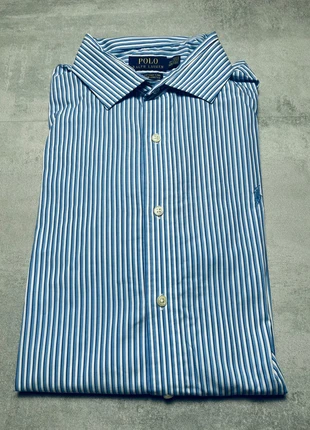 Chemise Ralph Lauren rayée bleu et blanc – Logo cavalier brodé bleu – Taille XL – Très bon état, brand: Polo Ralph Lauren, condition: Very good, size: XL, €50.00, €53.20 includes Buyer Protection
