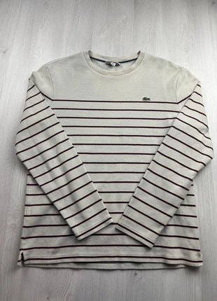Pull Lacoste Col Rond Blanc Crème Rayé Taille M Homme, marque: Lacoste, état: Très bon état, taille: M, 30,00 €, 32,20 € Protection acheteurs incluse