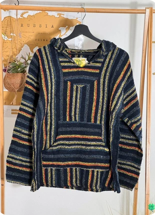 Poncho Baja Mexicain coloré Iguana Jack à capuche Taille M, merk: IGUANA, staat: Goed, maat: M / 38 / 10, € 14,90, € 16,35 inclusief Kopersbescherming Pro