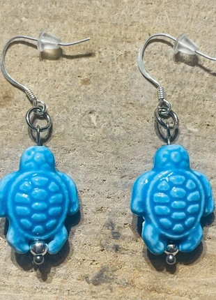 Boucles d'oreilles en Argent 925 en forme de tortue céramique, marque: bo argent 925 tortue, état: Neuf sans étiquette, 8,00 €, 9,10 € Protection acheteurs (Pro) incluse