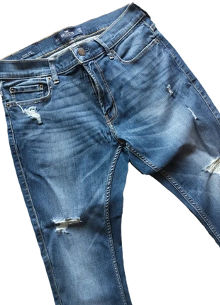 Hollister classic blue denim extreme skinny stretch ripped jeans, brand: Hollister, condition: Very good, size: W32, €5.00, €5.95 includes Buyer Protection
