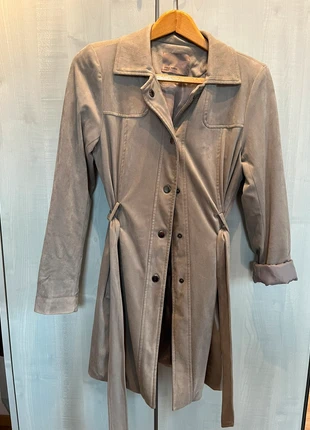 Grijze lange jas, merk: Vero Moda, staat: Heel goed, maat: M / 38 / 10, € 7,00, € 8,05 inclusief Kopersbescherming