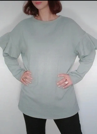 Sweat long maxi ample loose volante taille 36, marque: H&M, état: Très bon état, taille: S / 36 / 8, 10,00 €, 11,20 € Protection acheteurs (Pro) incluse