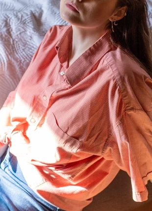 Chemise orange et blanche vintage marque Sergio Vitti taille 43/44, brand: Sergio Vitti, condition: Very good, size: XXL / 44 / 16, €20.00, €21.70 includes Buyer Protection