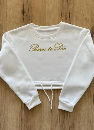 Sudadera Crop diseñó Born To Die Talla S, marca: Vintage Dressing, estado: Muy bueno, tamaño: S / 36 / 8, 15,00 €, 16,45 € Protección al comprador incluida
