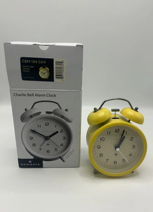 Newgate Clocks Charlie Twin Bell Echo Silent Sweep Analogue Alarm Clock, Matt Yellow, brand: NewGate, condition: Very good, £18.50, £20.13 includes Buyer Protection Pro