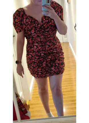 In The Style | Stunning Red Floral Mini Dress, brand: In The Style, condition: New with tags, size: XXL / 44 / 16, €5.00, €5.95 includes Buyer Protection