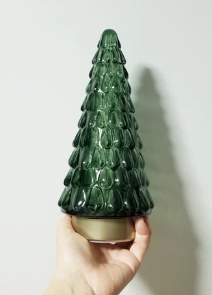 Beau et grand sapin lumineux en verre de couleur vert – Indispensable pour un Noël chic et élégant, estado: Novo com etiquetas, €12.00, €13.30 inclui Proteção do Comprador
