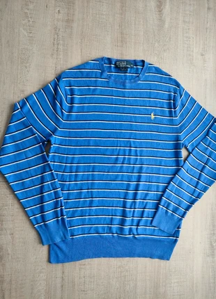 pull ralph lauren rayé bleu col rond xl slim fit vintage, merk: Ralph Lauren, staat: Heel goed, maat: XL, € 25,00, € 26,95 inclusief Kopersbescherming Pro