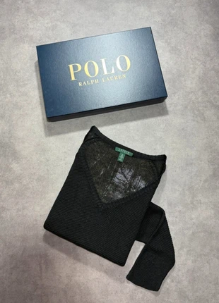 ° Pull long à maille Lauren Ralph Lauren Noir - Col V - 100% lin - Taille M, marque: Ralph Lauren, état: Très bon état, taille: M / 38 / 10, 9,00 €, 10,15 € Protection acheteurs incluse