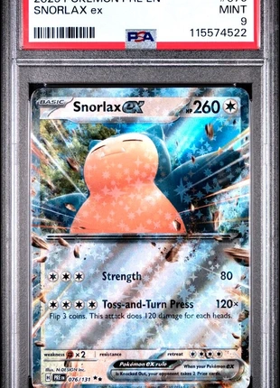 2025 pokemon pre en-prismatic evolutions #076 snorlax ex psa 9, brand: 9, condition: New without tags, €30.00, €32.20 includes Buyer Protection