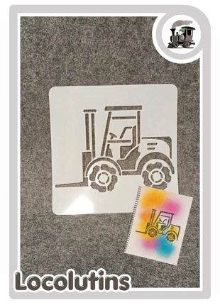 🚂 Stencil Pochoir ▪ chariot élévateur, état: Très bon état, taille: Taille unique, 3,20 €, 4,06 € Protection acheteurs (Pro) incluse