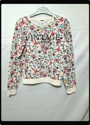 Sweat femme fleuri et floqué Jennyfer taille XS, marca: Jennyfer, estado: Muy bueno, tamaño: XS / 34 / 6, 2,00 €, 2,80 € Protección al comprador incluida