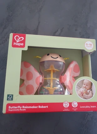 Bâton de pluie papillon, merk: Hape, staat: Nieuw met prijskaartje, maat: 1-3 maanden / 56 cm, € 7,50, € 8,58 inclusief Kopersbescherming