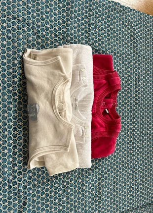 Lot de 3 combinaisons sans manches – 6 mois, marque: Bebe, état: Très bon état, taille: 6-9 mois / 68 cm, 3,00 €, 3,85 € Protection acheteurs incluse