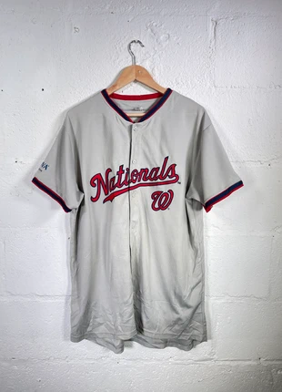 Grey nationals MLB baseball jersey, brand: MLB, condition: Very good, size: L, £20.00, £21.70 includes Buyer Protection