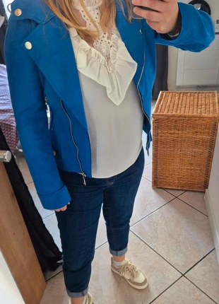 Perfecto suédine bleu roi neuf, merk: HF, staat: Nieuw met prijskaartje, maat: L / 40 / 12, € 30,00, € 32,20 inclusief Kopersbescherming