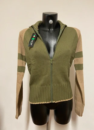 Vintage urban y2k glam college style cachi zip cardigan, marque: Vintage Dressing, état: Neuf avec étiquette, taille: M / 38 / 10, 20,00 €, 21,70 € Protection acheteurs incluse