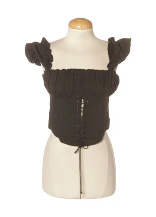 goth dark coquette lace-up black corset top, brand: Princess Polly, condizioni: Ottime, taglia: L / IT 44 / EU 40, €23.00, €24.85 include la Protezione acquisti
