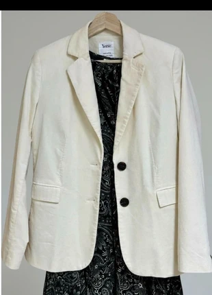 💝 Blazer Americana Yerse Talla S Crudo Beige Algodón Forro Rayas, marca: Yerse, estado: Muy bueno, tamaño: S / 36 / 8, 17,00 €, 18,55 € Protección al comprador incluida