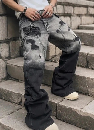 Jeans neri Streetwear y2k opium, marca: y2k, estado: Nuevo sin etiquetas, tamaño: L, 29,90 €, 32,10 € Protección al comprador incluida