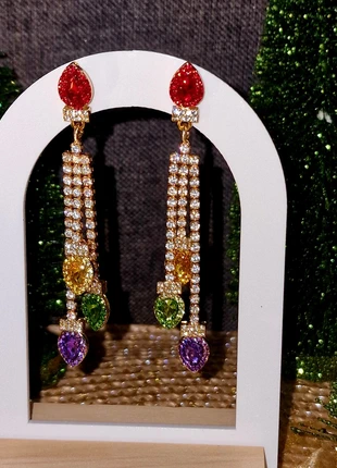 Boucles d'oreilles incrustées cristaux, marque: swarovski elements, état: Neuf sans étiquette, 17,77 €, 19,36 € Protection acheteurs incluse