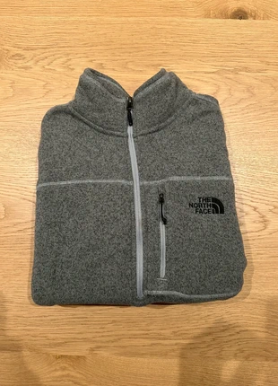 Pull polaire The North Face gris chiné – 1/4 zip, couture contrastée, taille L, marca: The North Face, estado: Bom, tamanho: L, €35.00, €37.45 inclui Proteção do Comprador