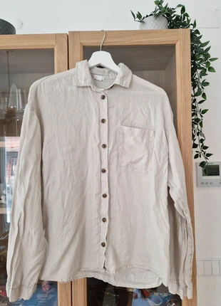 H&M Home cream/beige linen shirt– Size S, brand: H&M Home, condizioni: Nuovo senza cartellino, taglia: S / IT 40 / EU 36, €16.00, €17.50 include la Protezione acquisti