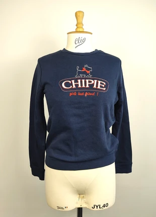 Sweat bleu marine Chipie “Girl’s Best Friend” taille XS, marke: Chipie, zustand: Sehr gut, größe: XS / 34 / 6, 24,90 €, 26,85 € inklusive Vinted-Käuferschutz