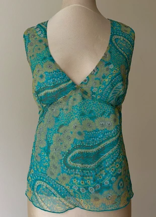 100% Silk Sheer Sleeveless Top-Paisley Pattern, brand: 123, condition: Very good, size: XXL / 44 / 16, €16.50, €18.03 includes Buyer Protection