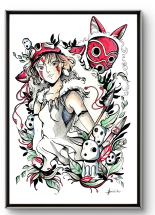 Poster princesse Mononoké, brand: Studio Ghibli, condition: New, €12.00, €13.30 includes Buyer Protection