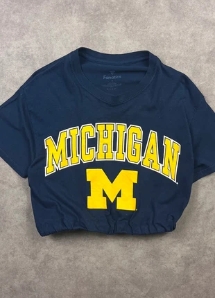 Crop-Top Imprimé Fanatics Michigan Big Logo Vintage Rétro Sportswear Marine - Taille S Femme, marca: Fanatics, estado: Muito bom, tamanho: S / 36 / 8, €6.00, €7.00 inclui Proteção do Comprador