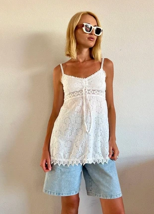 White Feminine Cotton Summer Dress, marque: Vintage Dressing, état: Très bon état, taille: S / 36 / 8, 9,00 €, 10,15 € Protection acheteurs incluse