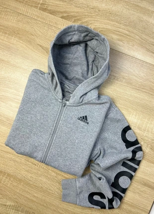 Veste à capuche zippée Adidas Sport Essentials grise homme S – logo poitrine noir –, marca: adidas, estado: Muy bueno, tamaño: S, 7,50 €, 8,58 € Protección al comprador incluida