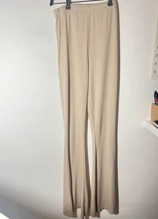PLT Beige Ribbed Flared Trousers, brand: PLT, condition: Good, size: S / UK 8-10, £8.00, £9.10 includes Buyer Protection