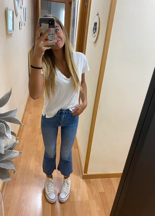 Pantalón campana azul, marque: Stradivarius, état: Neuf sans étiquette, taille: XXS / 32 / 4, 12,00 €, 13,30 € Protection acheteurs incluse