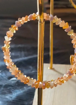 Bracelet mémoire de forme doré avec ses perles biseauté en verre, brand: Fait Main, condition: New without tags, €4.00, €4.90 includes Buyer Protection