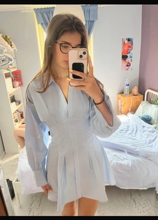 Robe chemise, merk: Bershka, staat: Heel goed, maat: M / 38 / 10, € 16,00, € 17,50 inclusief Kopersbescherming