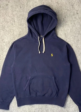 Pull Ralph Lauren a capuche bleue marine logo brodé jaune - S, marca: Ralph Lauren, estado: Muy bueno, tamaño: S, 62,90 €, 66,75 € Protección al comprador incluida