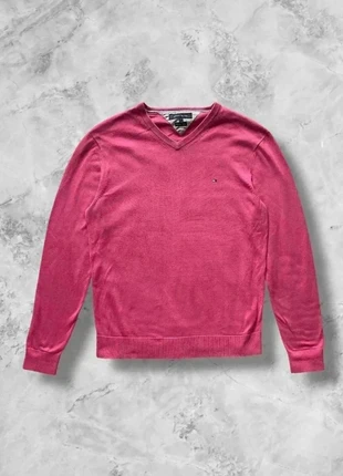 Pull col V - Tommy Hilfiger - Vintage/y2k - Très bon état - Taille L - Rose, merk: Tommy Hilfiger, staat: Heel goed, maat: L, € 25,00, € 26,95 inclusief Kopersbescherming