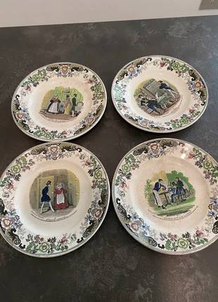 4 piatti in ceramica francese, staat: Goed, € 100,00, € 105,70 inclusief Kopersbescherming