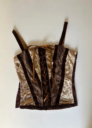 Haut bustier velours strass y2k, marque: y2k, état: Très bon état, taille: M / 38 / 10, 15,00 €, 16,45 € Protection acheteurs incluse