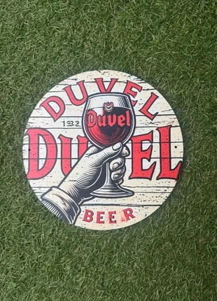 Duvel beer metal homedecor plate, merk: Duvel, staat: Nieuw met prijskaartje, € 4,99, € 5,94 inclusief Kopersbescherming