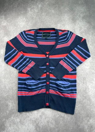 Cardigan Tommy Hilfiger femme rayé bleu marine rouge violet à rayures – Taille XL, brand: Tommy Hilfiger, condition: Very good, size: XL, €15.00, €16.45 includes Buyer Protection