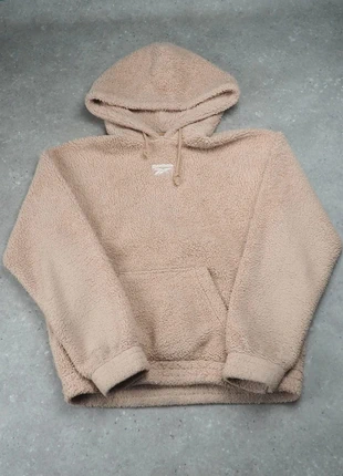 Sweat à capuche polaire / mouton / sherpa Reebok femme beige logo brodé - Taille S, marca: Reebok, estado: Muito bom, tamanho: S / 36 / 8, €28.00, €30.10 inclui Proteção do Comprador Pro