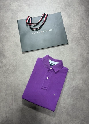 Polo Tommy Hilfiger violet à manches courtes - Logo brodé - 100% coton - Taille S, brand: Tommy Hilfiger, condition: Very good, size: S, €19.99, €21.69 includes Buyer Protection Pro