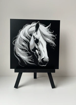 Tableau en relief Animaux Cheval (impression 3D), brand: Animaux, condition: New without tags, €9.00, €10.15 includes Buyer Protection Pro