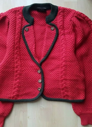 Cardigan en laine vintage rouge, brand: LAINE, condition: Very good, size: M / 38 / 10, €48.00, €51.10 includes Buyer Protection