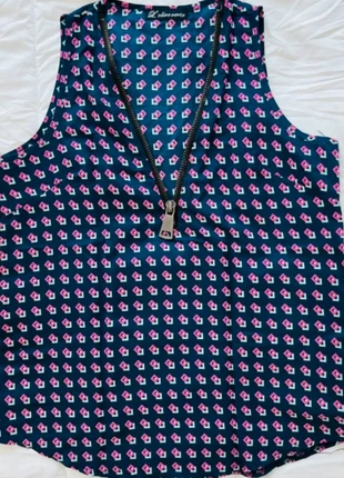 Petite blouse marine imprimée l’olive verte T38, brand: L'olive verte, condition: New without tags, size: M / 38 / 10, €6.99, €8.04 includes Buyer Protection